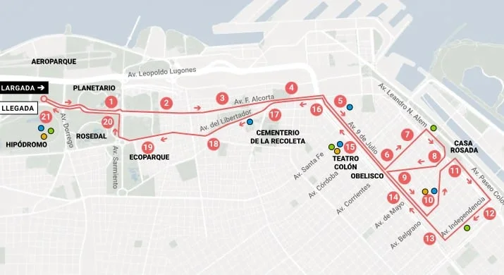 Mapa de cortes: qué calles estarán cortadas por la Media Maratón de Buenos Aires