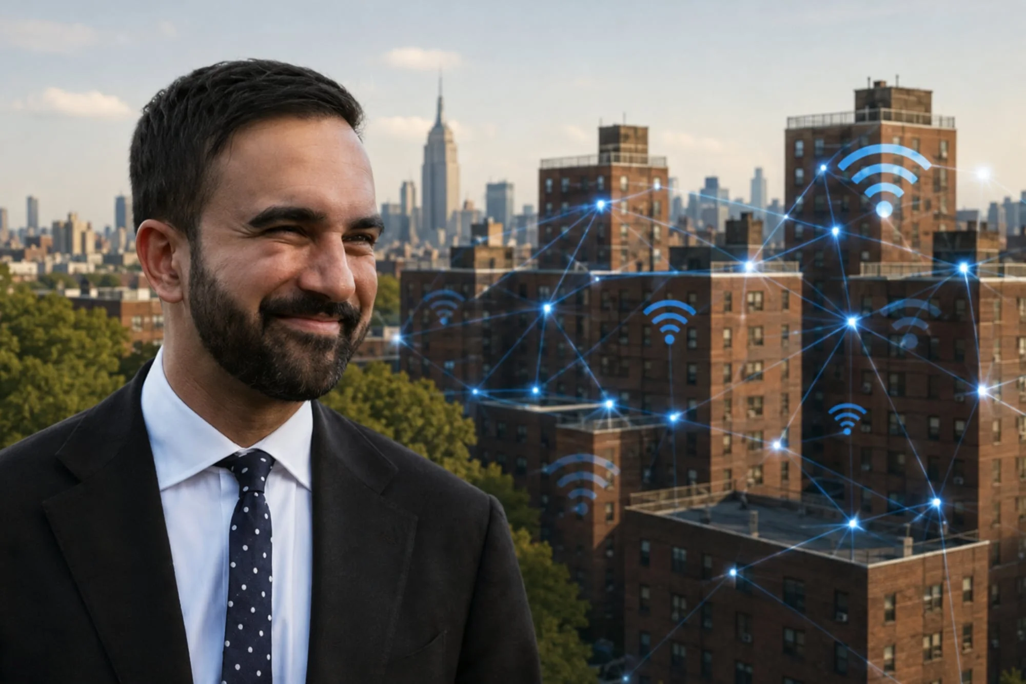 El plan de Mamdani plan para llevar internet gratis al 90% de los hogares de Nueva York antes de 2028