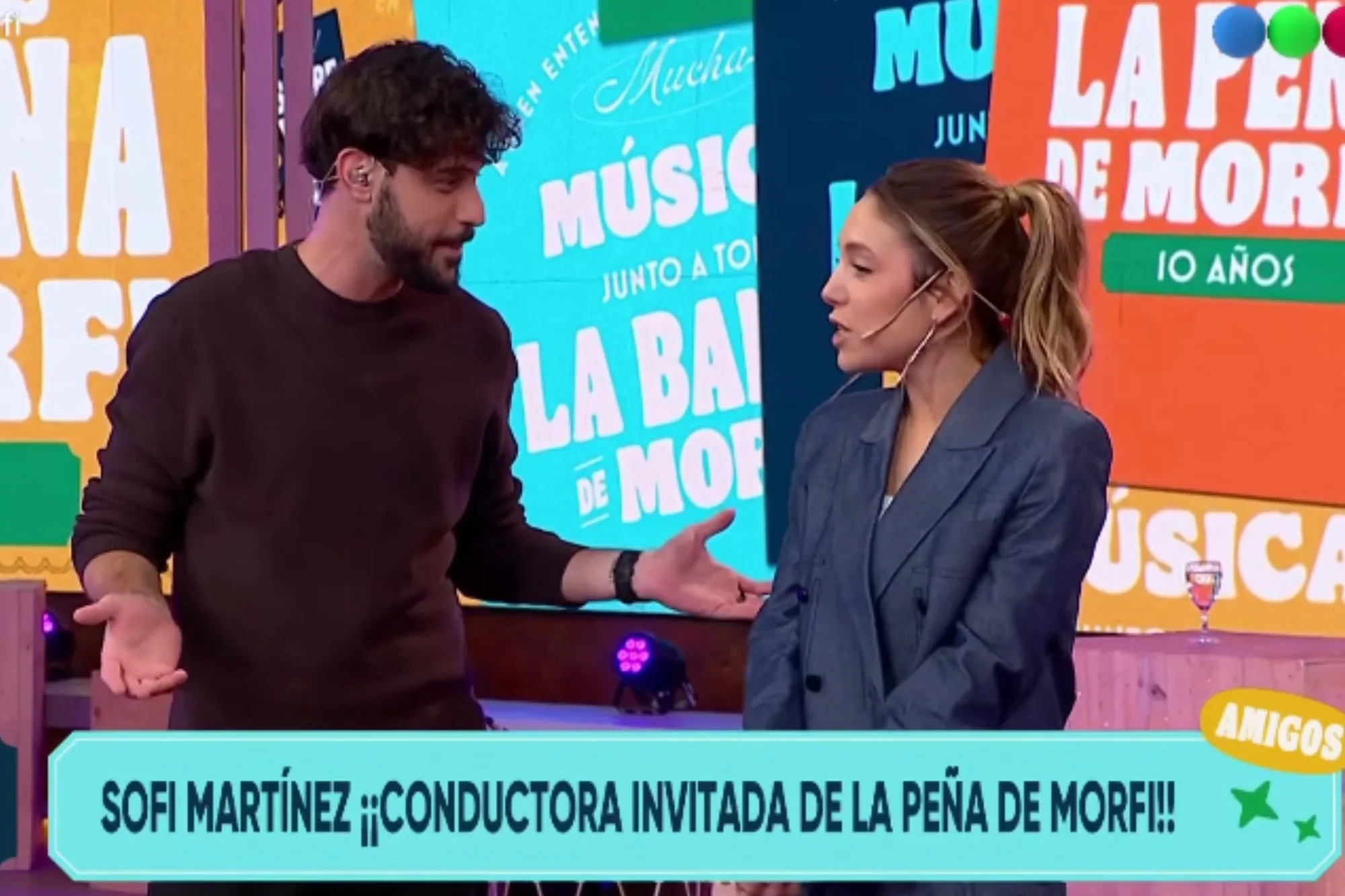 “Un poco nerviosa”: el ida y vuelta de Sofi Martínez y Diego Leuco al conducir juntos La peña de morfi