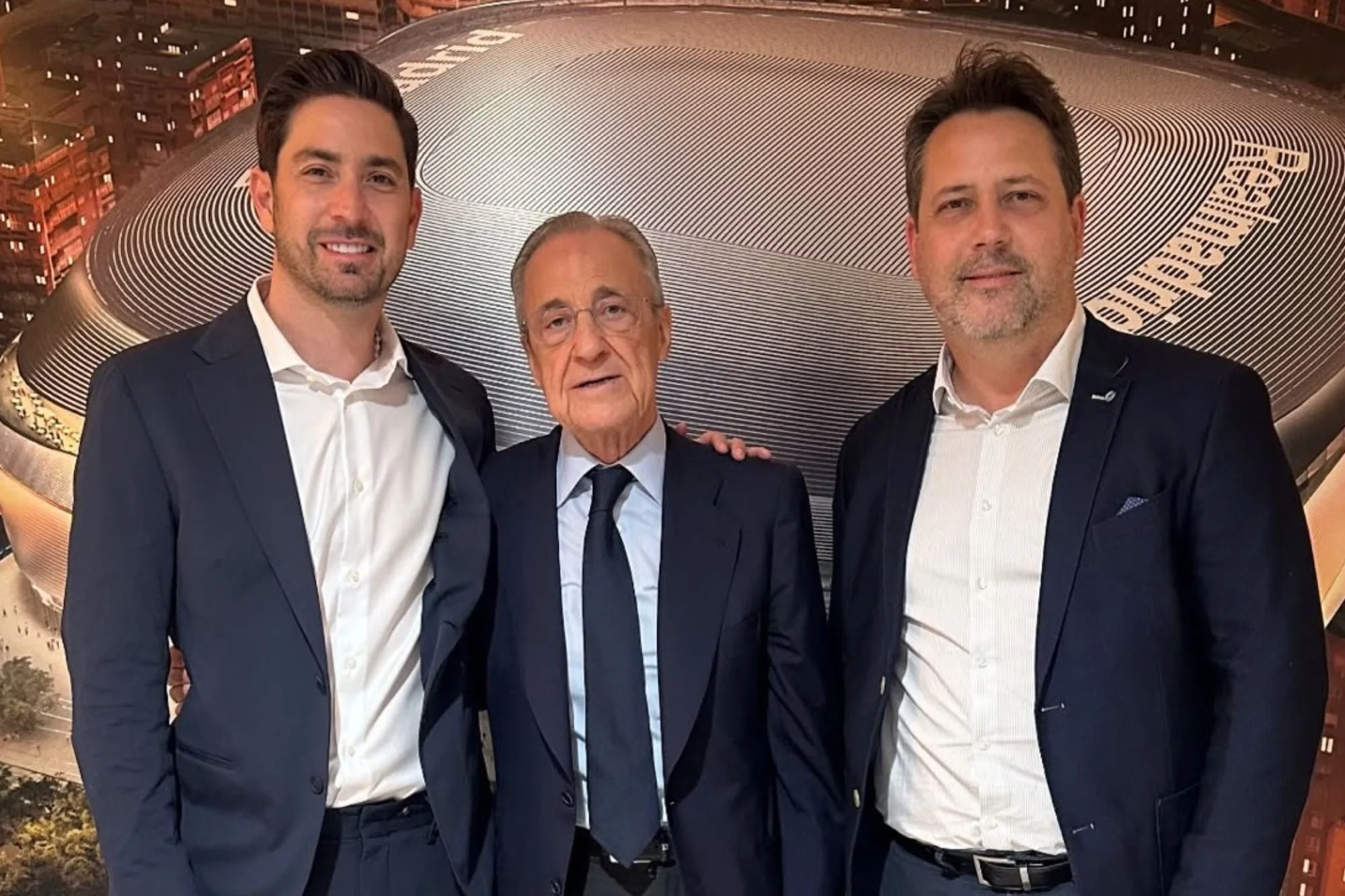El empresario argentino Carlos Abriata se reunió con el presidente de Real Madrid, Florentino Pérez