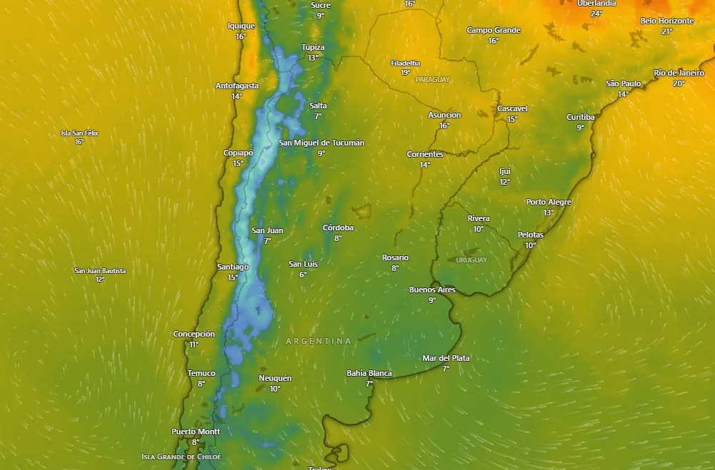 Hay alerta amarilla por frío extremo y nevadas para este lunes 14 de septiembre: las provincias afectadas