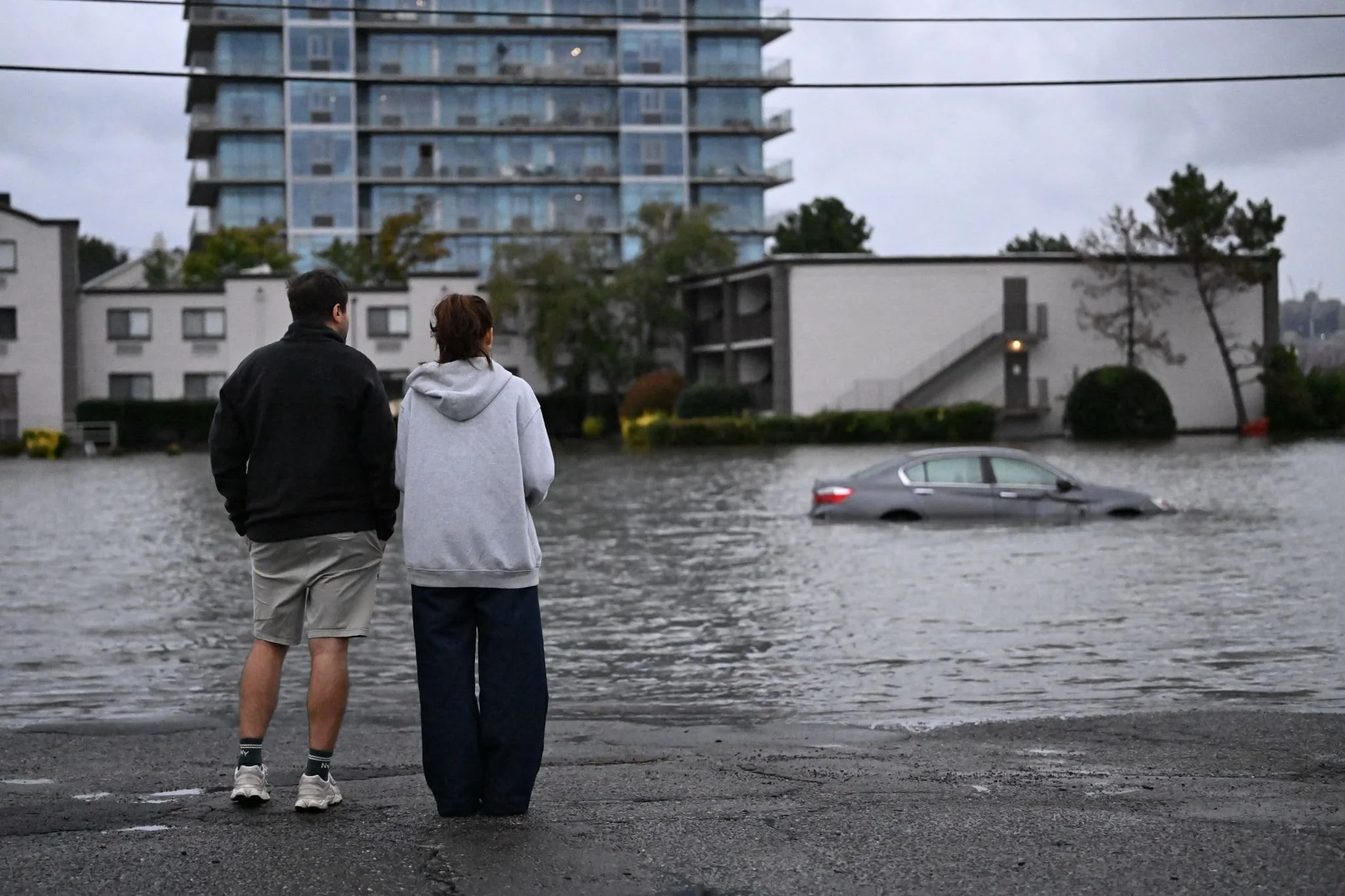 Las imágenes de Nueva Jersey bajo el agua por una tormenta invernal que dejó caos e inundación a su paso