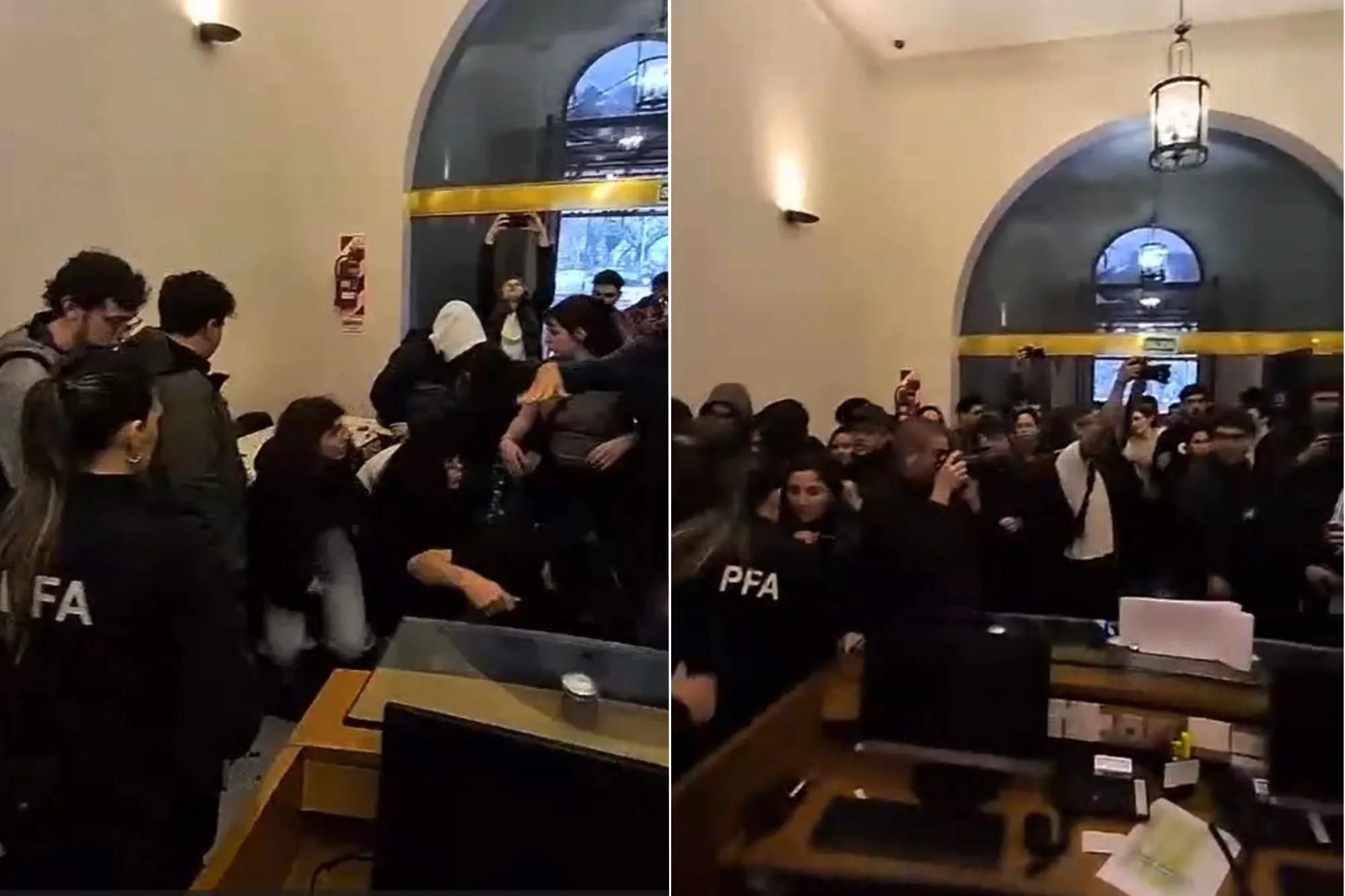Estudiantes ingresaron a la Secretaría de Educación para exigir por el financiamiento universitario y los desalojaron